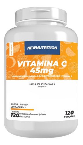 Vitamina C 45mg 120 Comprimidos Imagem 1